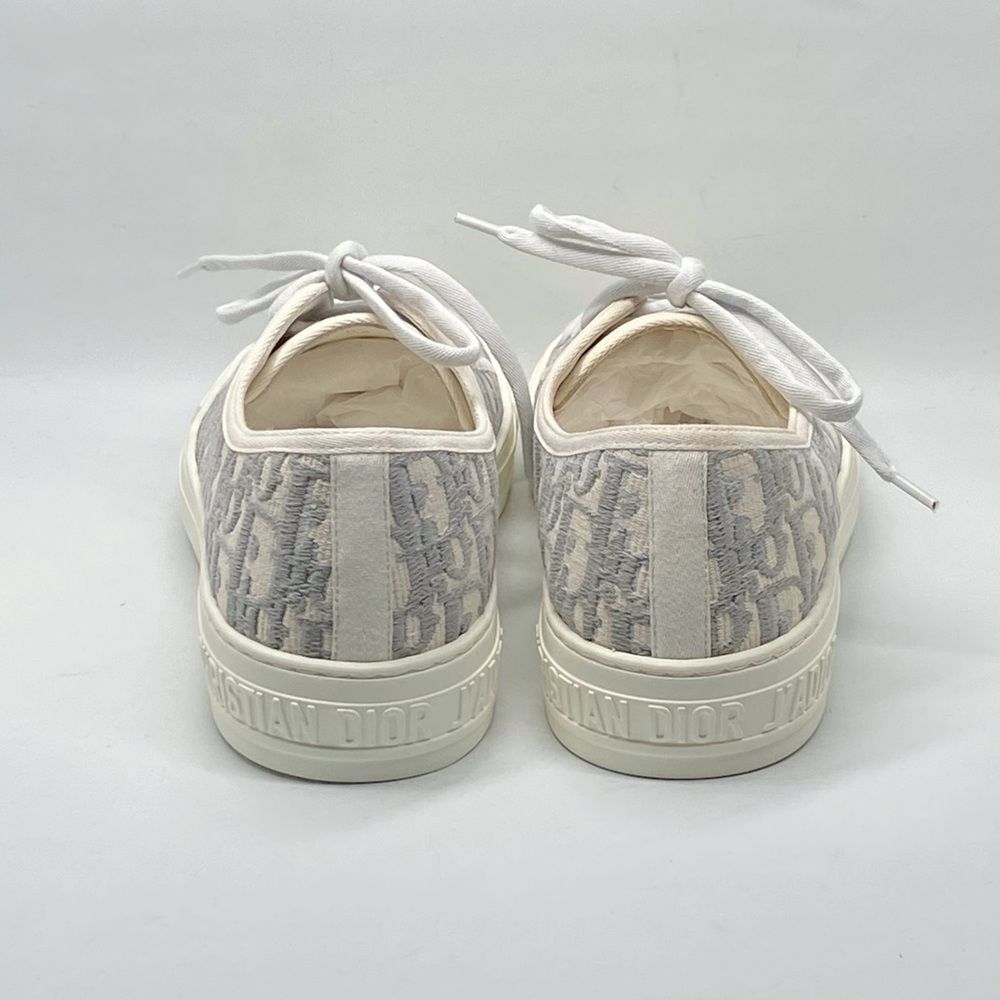 Dior Walk'n'Dior Sneaker Stone Gray Dior Oblique Embroidered Cotton size 41 - Picture 9 of 16